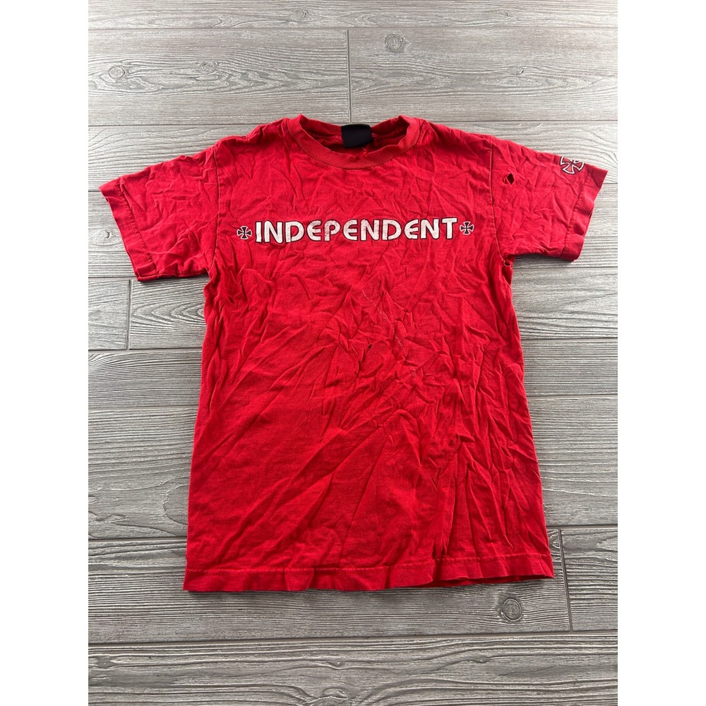 Independent Truck Company Red Skate T-Shirt Large VTG Graphic Distressed Youth?